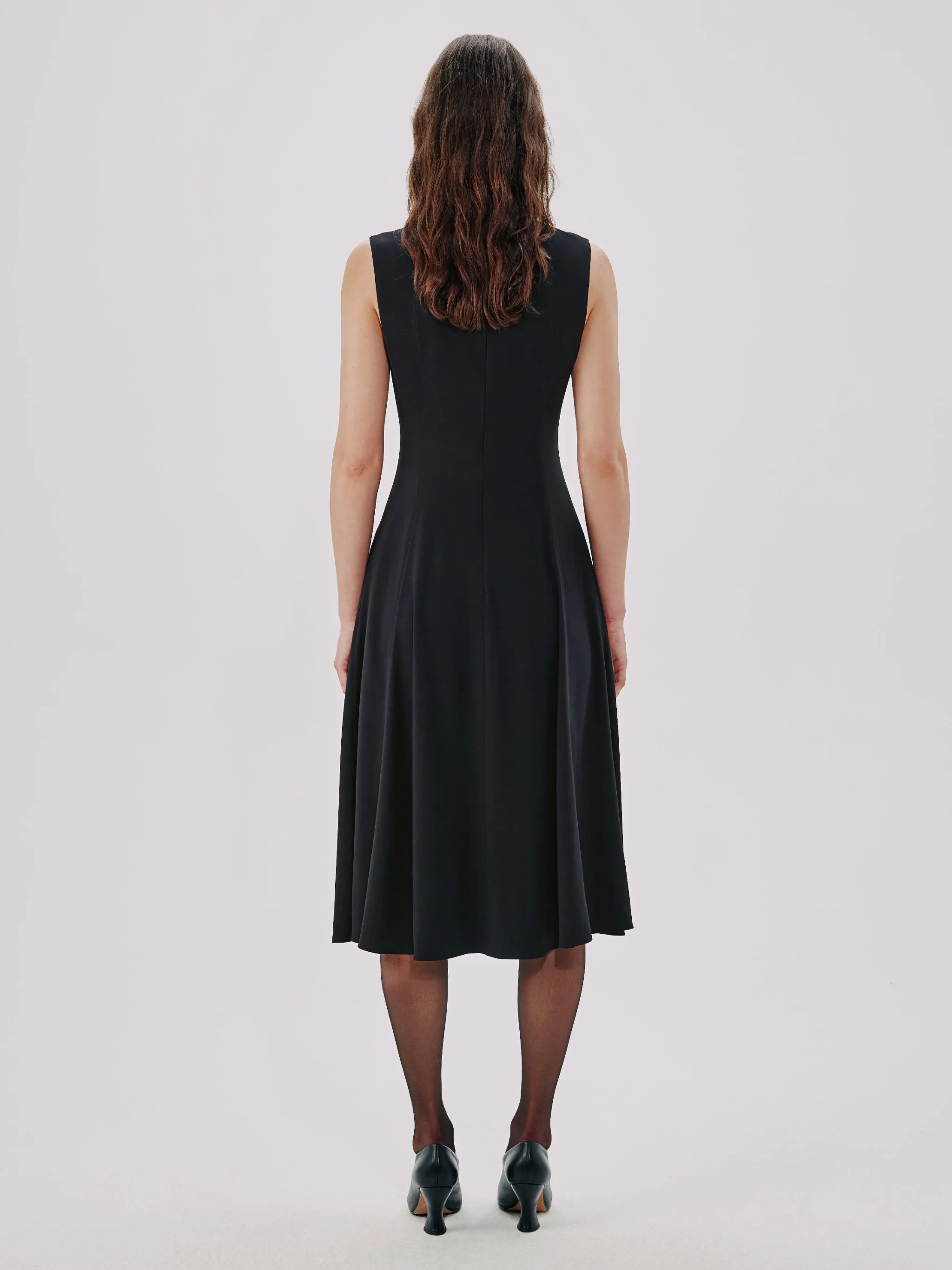 Turtleneck Flare Dress