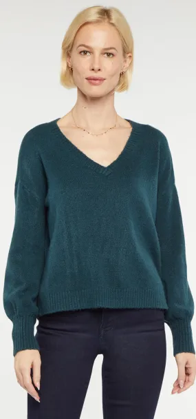 V-Neck Sweater Groenblauw | Marine