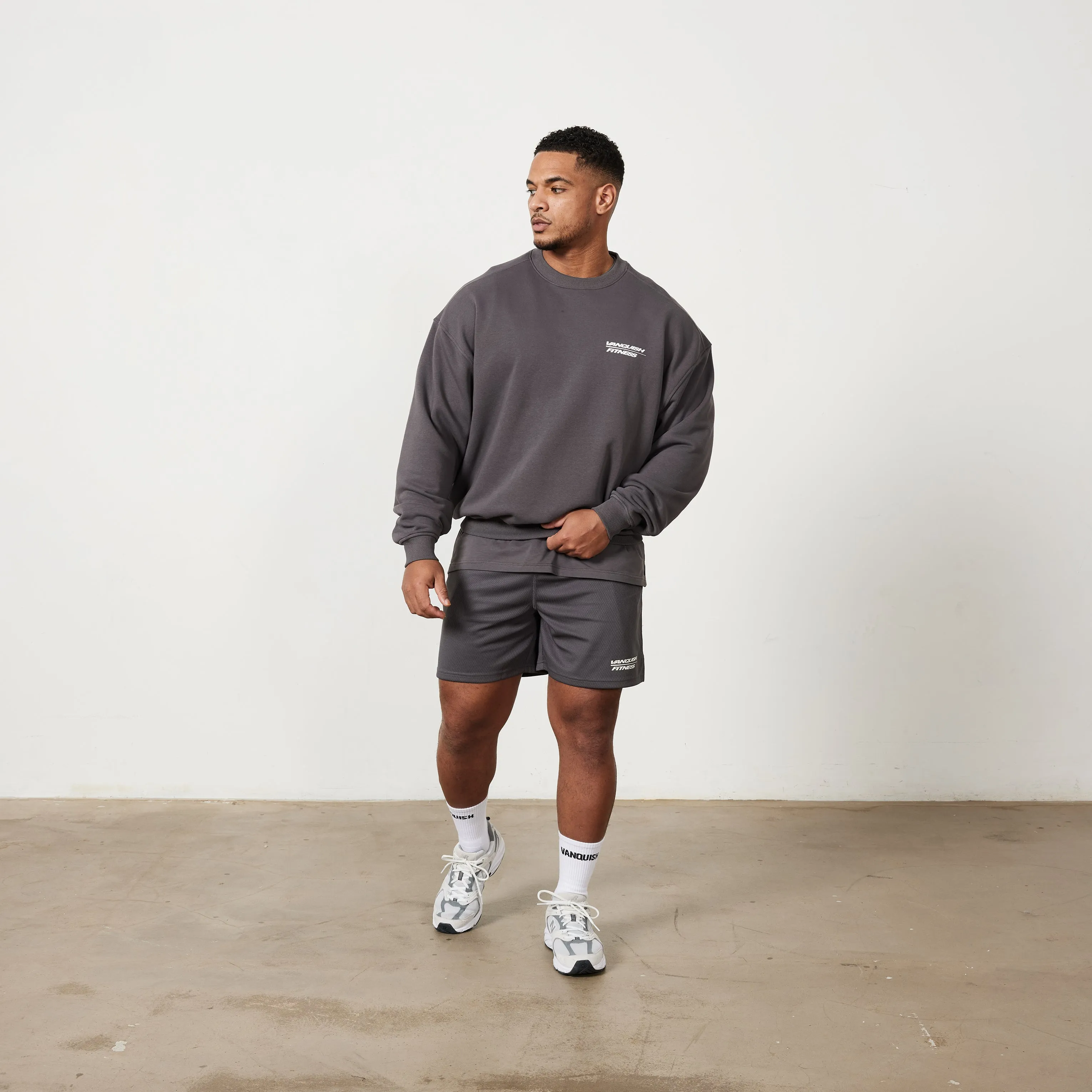 Vanquish Speed Charcoal Grey Oversized Sweater