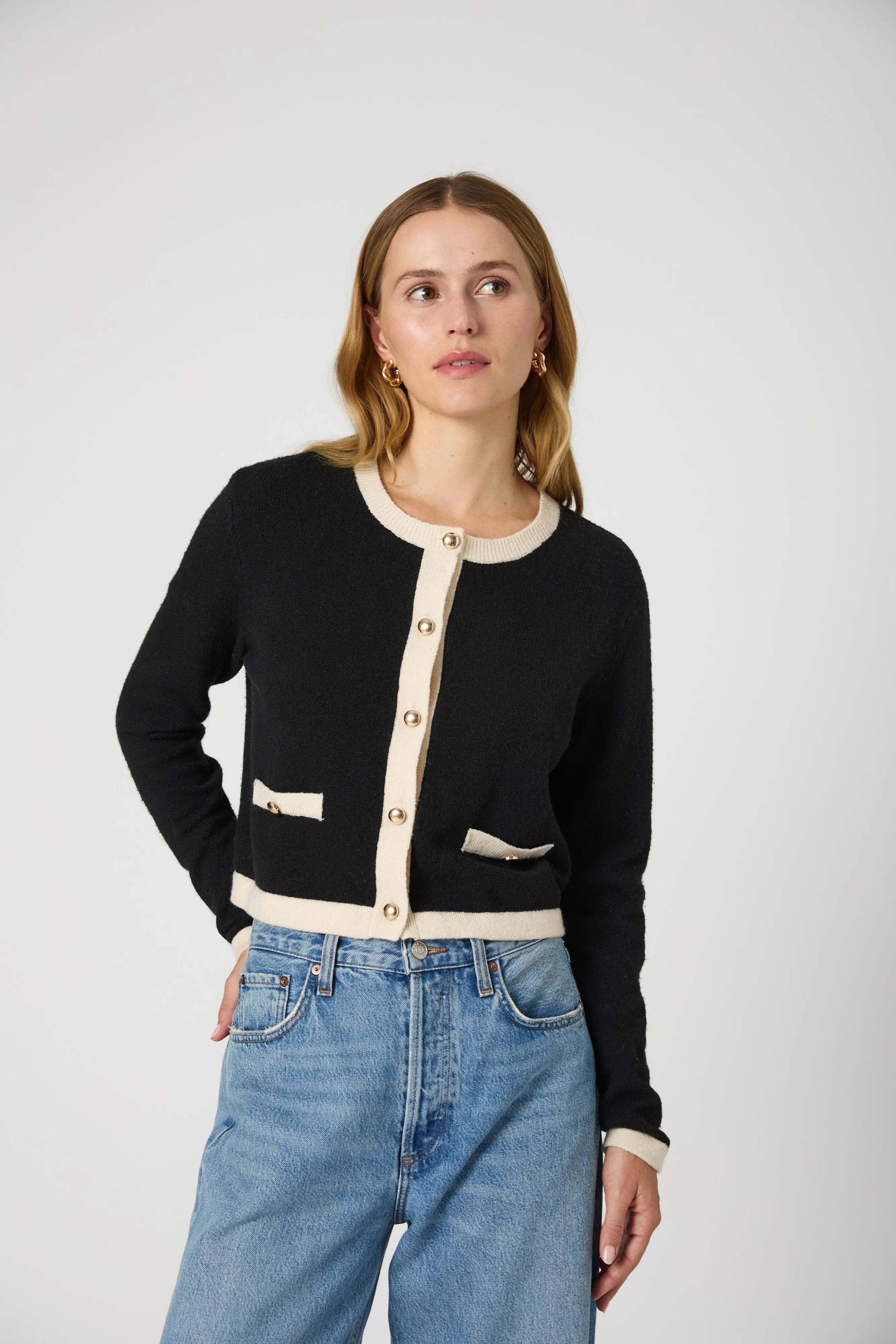 Vhari Contrast Cardigan