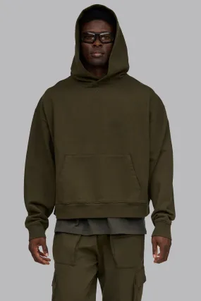 V_LYFE420 BOXY HOODIE - Khaki